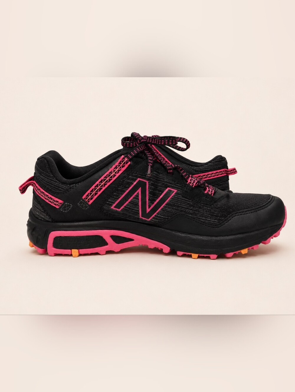 New Balance Women's Black with Pink Accent Trail Shoe